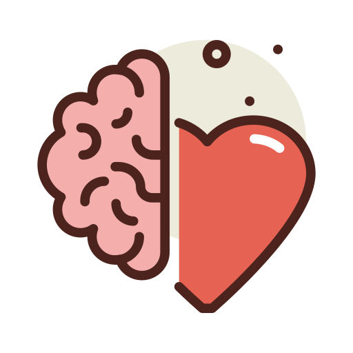 Illustration d'un cerveau et d'un coeur - par Darius Dan