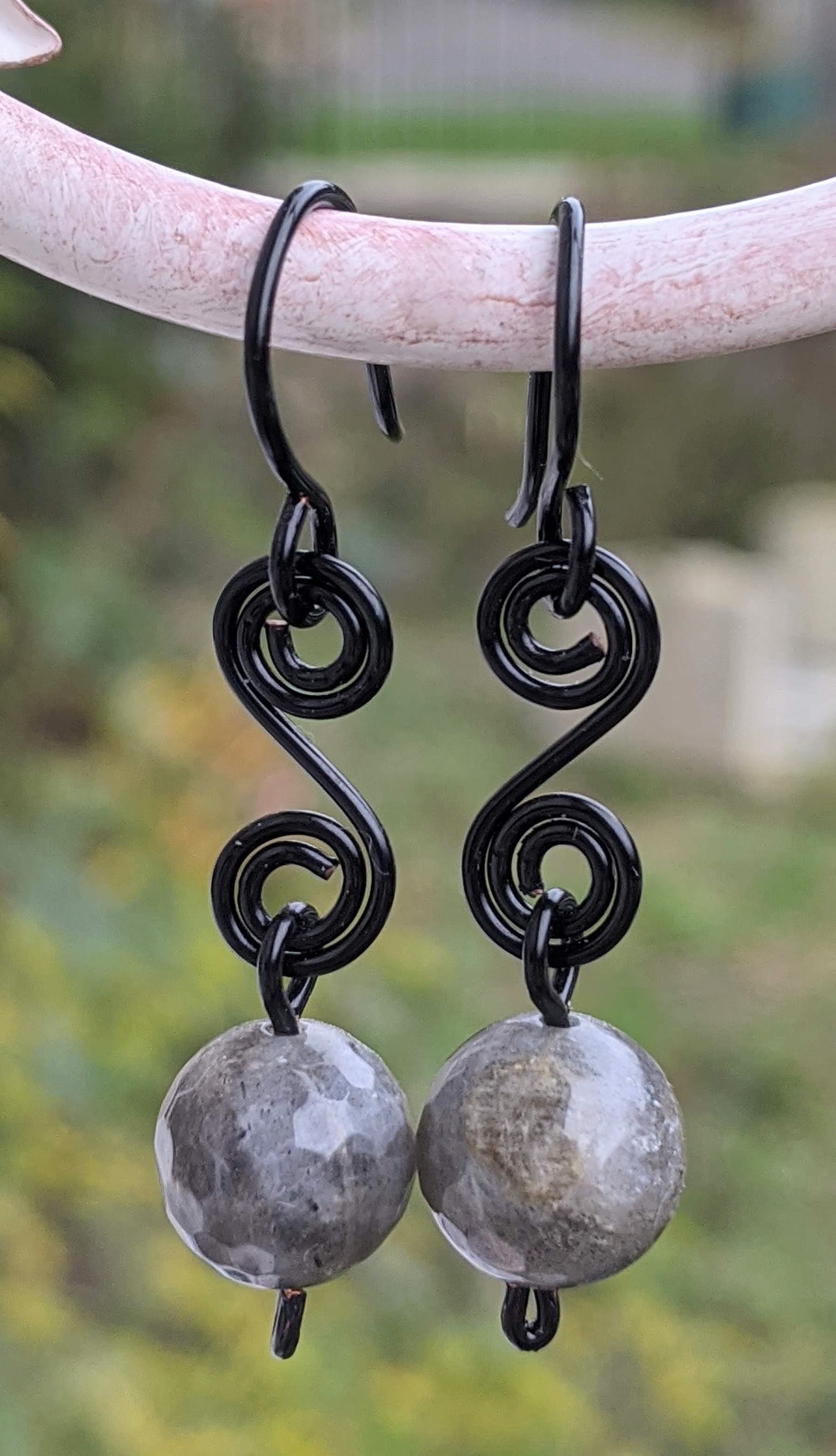 Boucles d'oreilles en Labradorite
