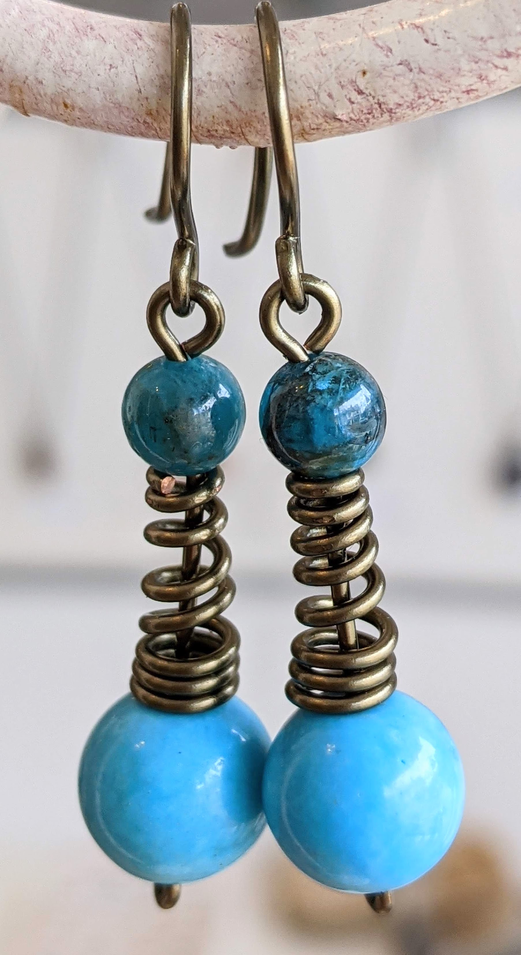 Boucles d'oreilles en turquoise