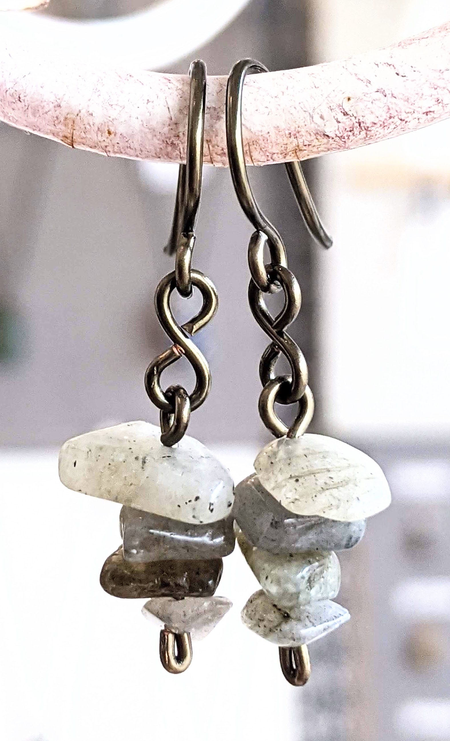 Boucles d'oreilles en Labradorite
